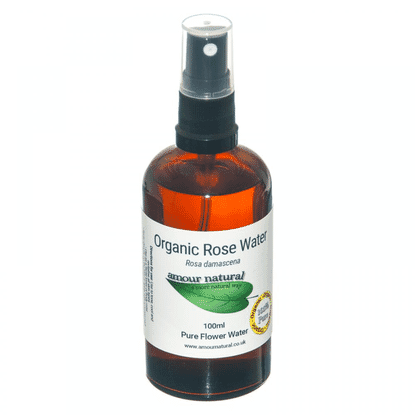 Organic Rose Water Pure Flower Water 100ml (Spray Bottle)